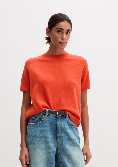 Regular-Fit Cashmere Sweater — Vivid Orange