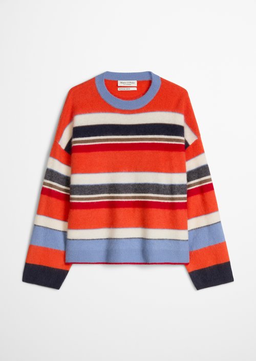 Loose-fitting knit sweater — Medium Orange