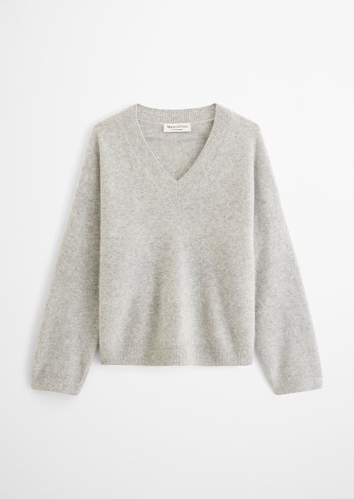 Regular-Fit Knit Sweater — Clear Grey Melange