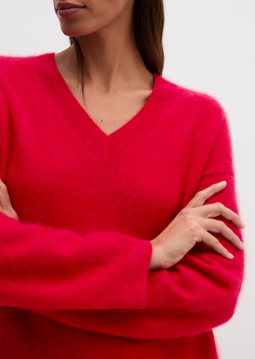Regular-Fit Knit Sweater — Sunny Red