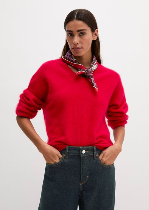 Regular-Fit Knit Sweater — Sunny Red