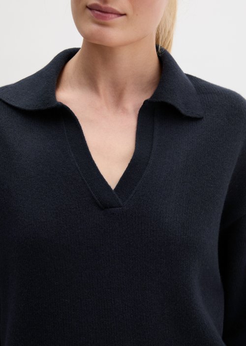 Loose-fitting knit polo shirt — Manic Midnight