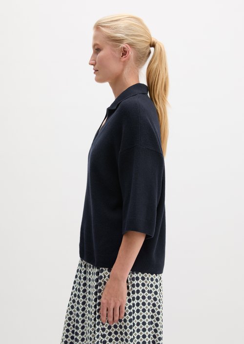 Loose-fitting knit polo shirt — Manic Midnight