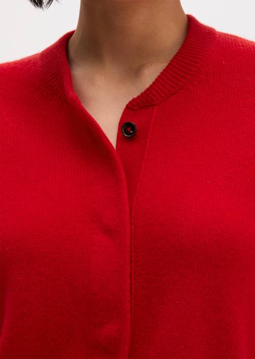 Oversized vest Sunny Red in detailaanzicht