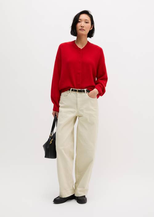 Oversized vest Sunny Red in vooraanzicht
