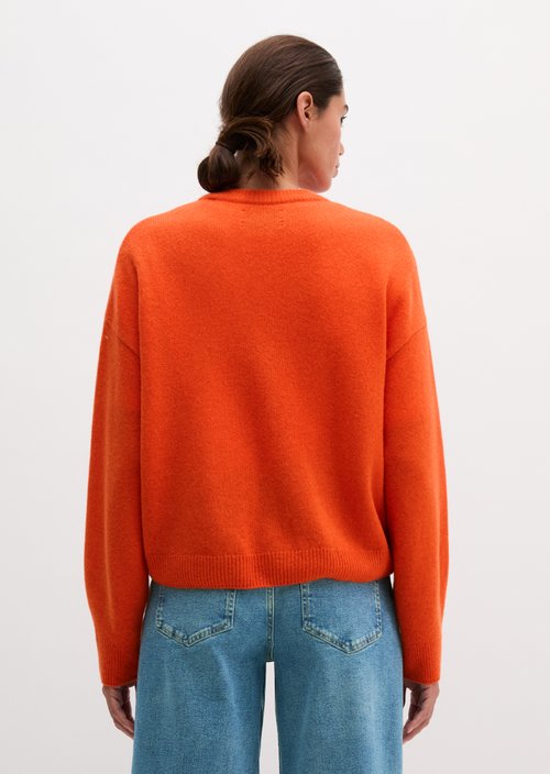 Oversized Cardigan — Vivid Orange