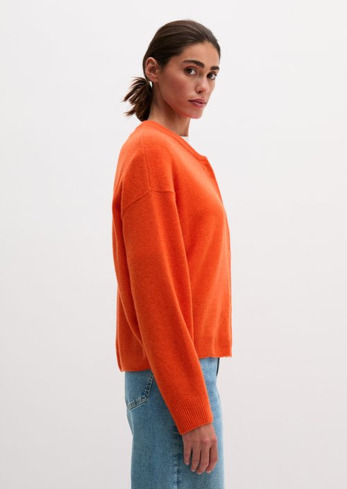 Oversized Cardigan — Vivid Orange