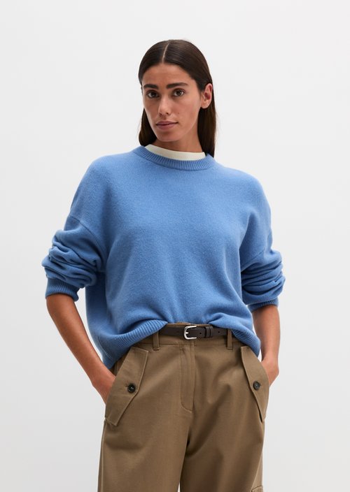 Loose-fitting sweater — Clear Blue