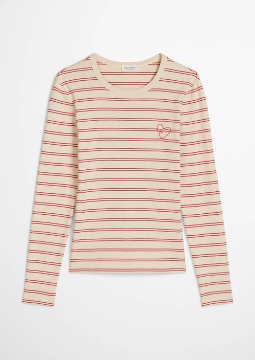 Longsleeve regular Medium Red in freigestellter Ansicht ohne Model