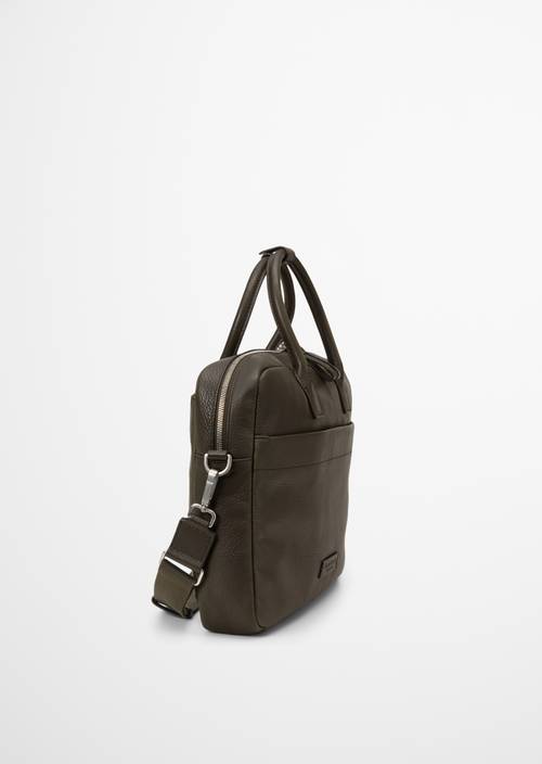 Sac d'affaires modèle Louif Dusty Olive en vue latérale