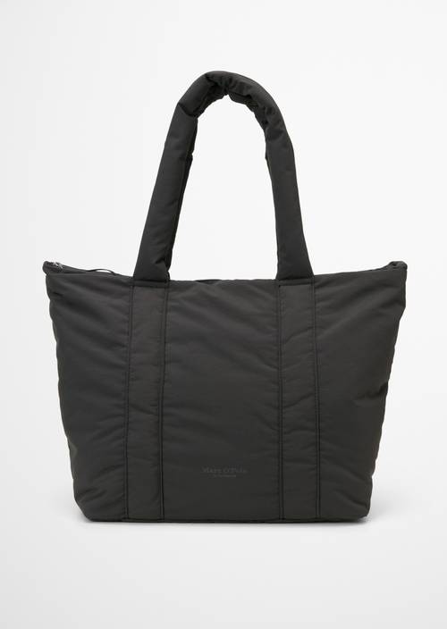 Leva Nylon Tote Bag Broken Graphite in front view