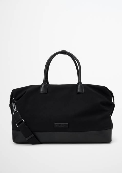 Canvas-Weekender Model Loke Black in Frontalansicht