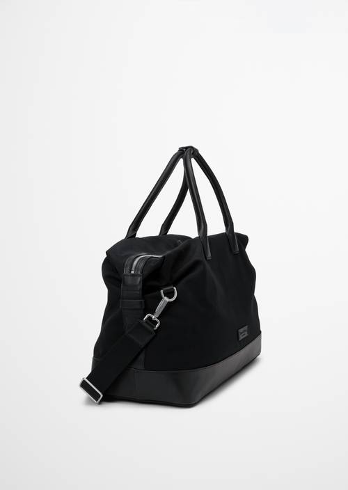 Canvas-Weekender Model Loke Black in Seitenansicht