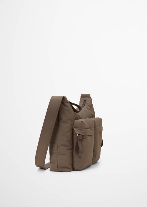 Loki Shoulder Bag Dark Nickle in side view