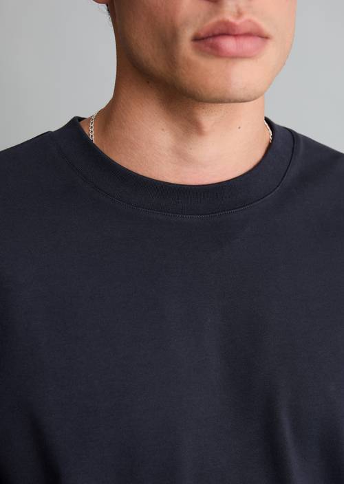 Heavy Weight Longsleeve relaxed True Navy in Detailansicht