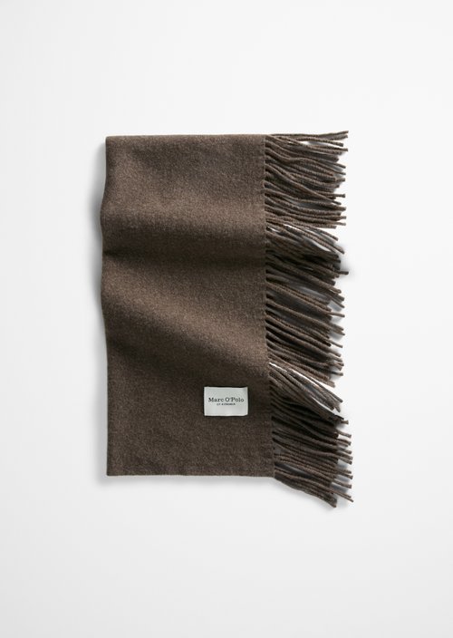 Gewebter Wollschal — Stone Brown Melange