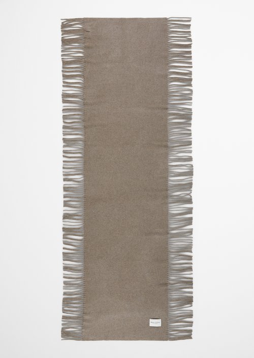 Gewebter Wollschal — Stone Taupe Melange