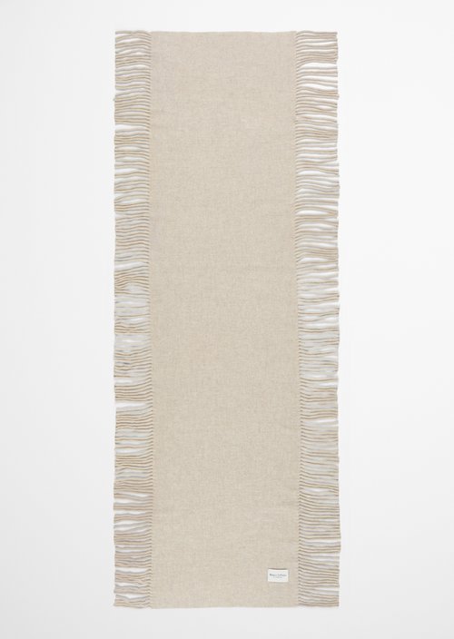 Gewebter Wollschal — Light Stone Melange
