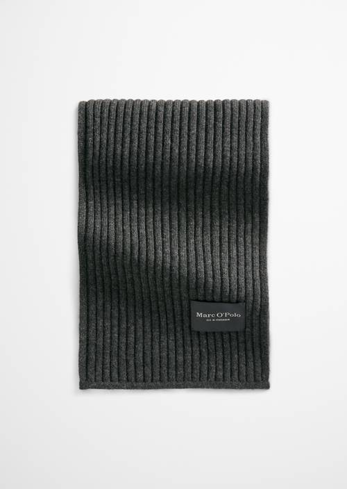 Strickschal Dark Grey Melange in Frontalansicht