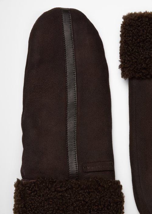 Leather Mittens — Deep Chocolate