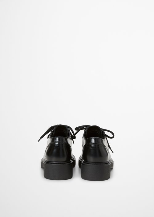 Perla Derby Lace-Ups — Black