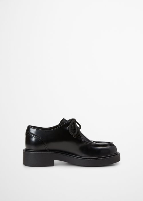 Perla Derby Lace-Ups — Black