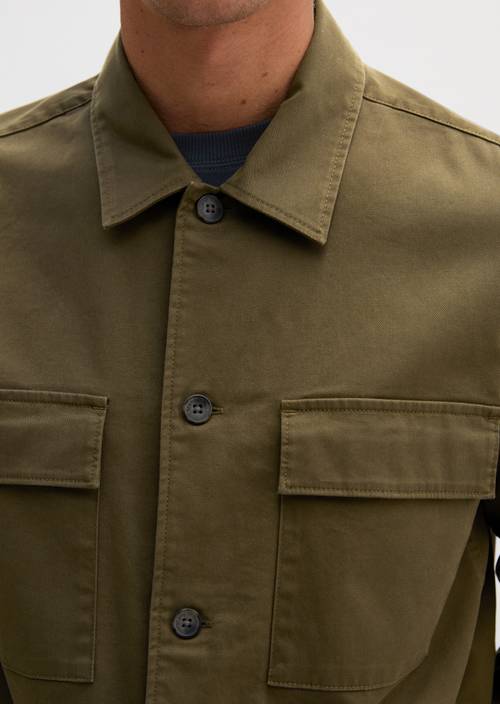 Regular-Fit Overshirt Faded Herb in detail view