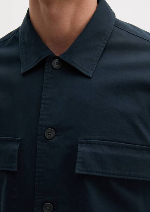 Overshirt regular Dark Navy in Detailansicht