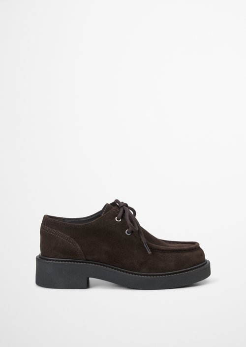 Perla Derby Lace-Ups — Burnt Coffee