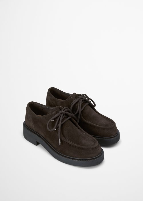 Perla Derby Lace-Ups — Burnt Coffee