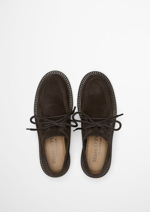 Perla Derby Lace-Ups — Burnt Coffee