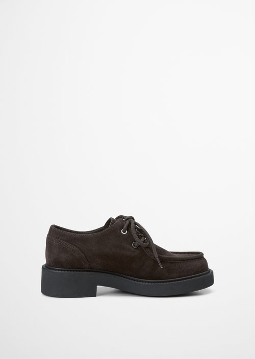 Perla Derby Lace-Ups — Burnt Coffee