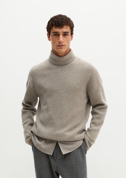 Regular-fit turtleneck sweater — Driftwood Haze