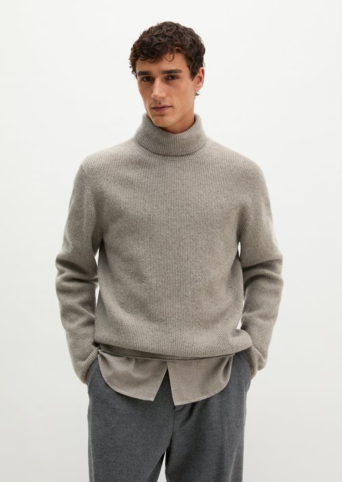 Regular-fit turtleneck sweater — Driftwood Haze