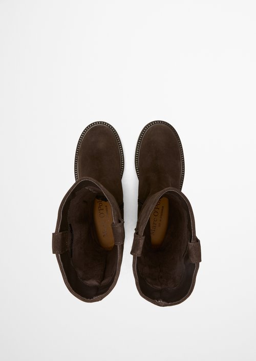 Perla Model Long-Shaft Boots — Burnt Coffee