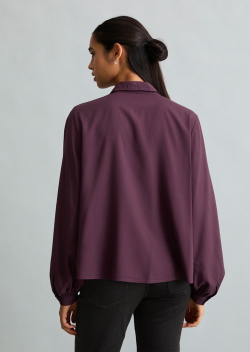 Regular-Fit Viscose Blouse — Rhubarb Jam