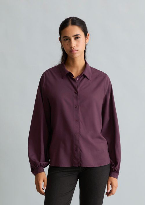 Regular-Fit Viscose Blouse — Rhubarb Jam