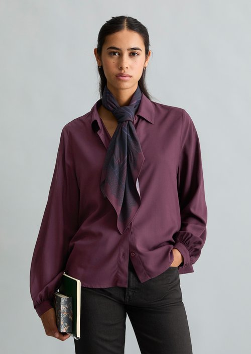 Regular-Fit Viscose Blouse — Rhubarb Jam