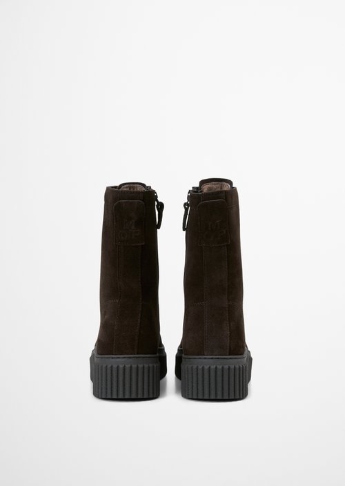 Bianca Lace-Up Boots — Burnt Coffee