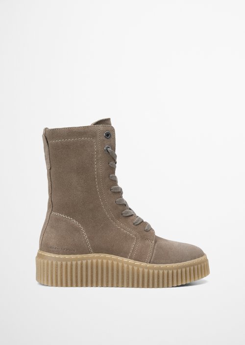 Bianca Lace-Up Boots — Faded Brown