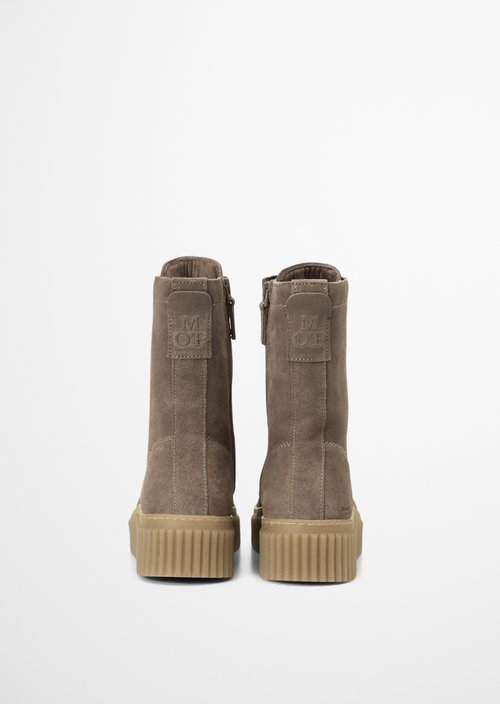 Bianca Lace-Up Boots — Faded Brown