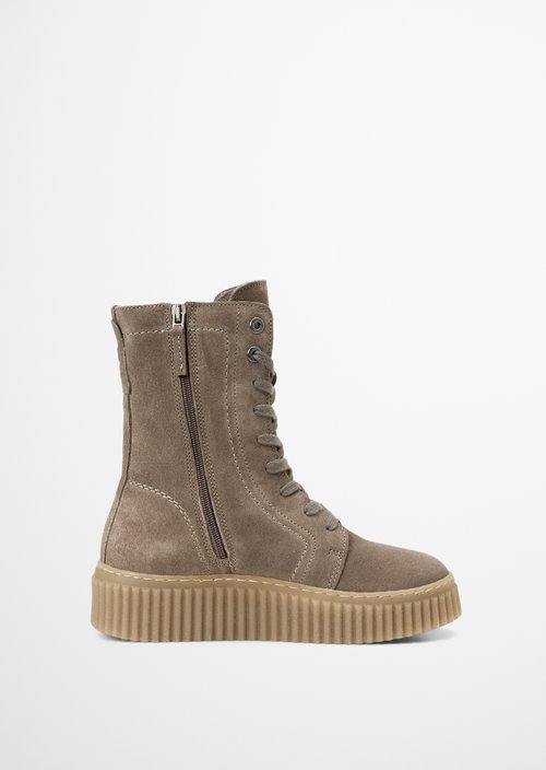 Bianca Lace-Up Boots — Faded Brown