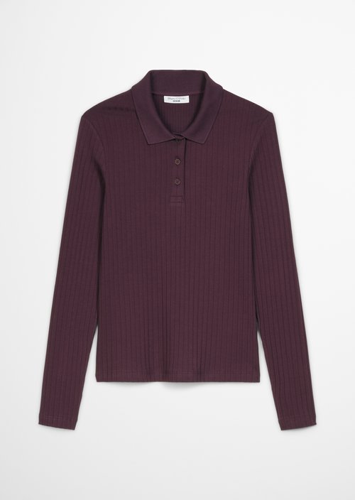Slim-Fit Long-Sleeve Polo Shirt — Rhubarb Jam