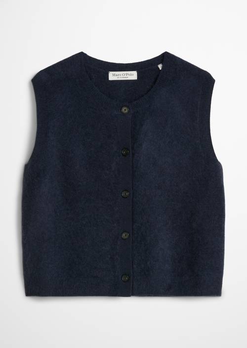 Cardigan sans manches, coupe slim Manic Midnight en vue isolée sans mannequin