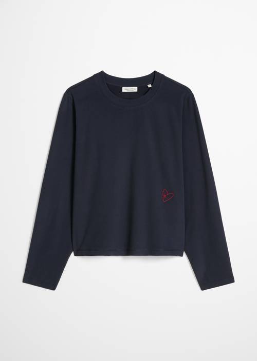 Longsleeve relaxed cropped Manic Midnight in freigestellter Ansicht ohne Model