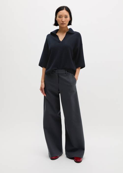 Jersey Tailored Pants wide Manic Midnight in Frontalansicht