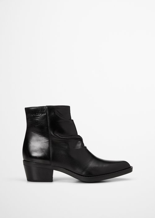 Western-Style Ankle Boots, Rodeo Model — Black
