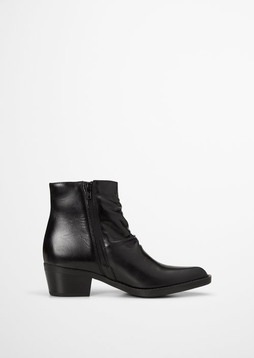 Western-Style Ankle Boots, Rodeo Model — Black