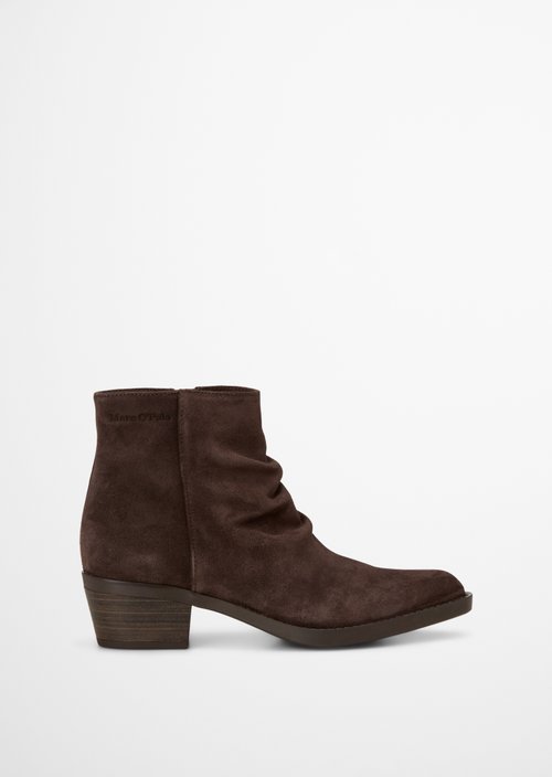 Western-Style Ankle Boots, Rodeo Model — Burnt Coffee
