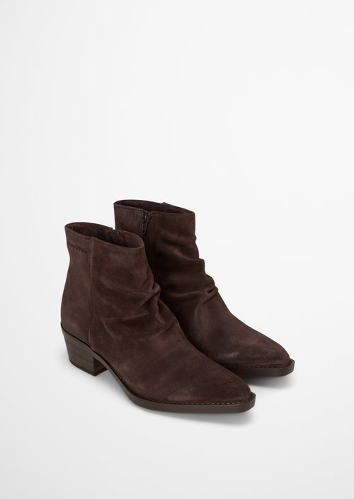 Western-Style Ankle Boots, Rodeo Model — Burnt Coffee